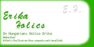 erika holics business card